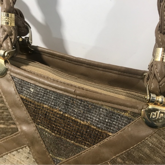 Pier Giorgio Italy Vintage Tapestry Carpet Handbag Shoulder Bag Purse Beige - Picture 4 of 16